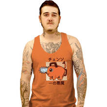 Load image into Gallery viewer, Shirts Tank Top, Unisex / Small / Orange Cute Devil Dog Big Size
