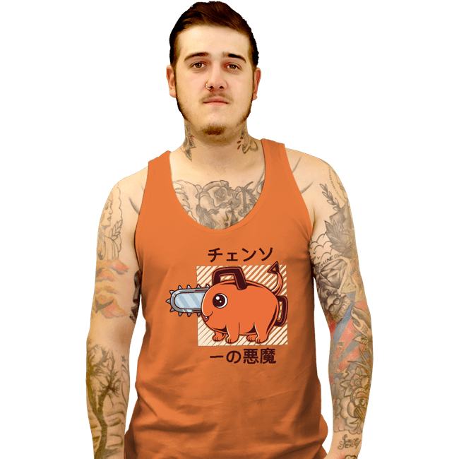 Shirts Tank Top, Unisex / Small / Orange Cute Devil Dog Big Size