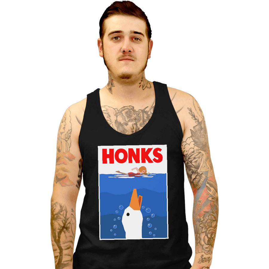 Shirts Tank Top, Unisex / Small / Black HONKS