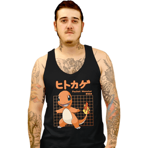 Sold_Out_Shirts Tank Top, Unisex / Small / Black Charmander X-Ray