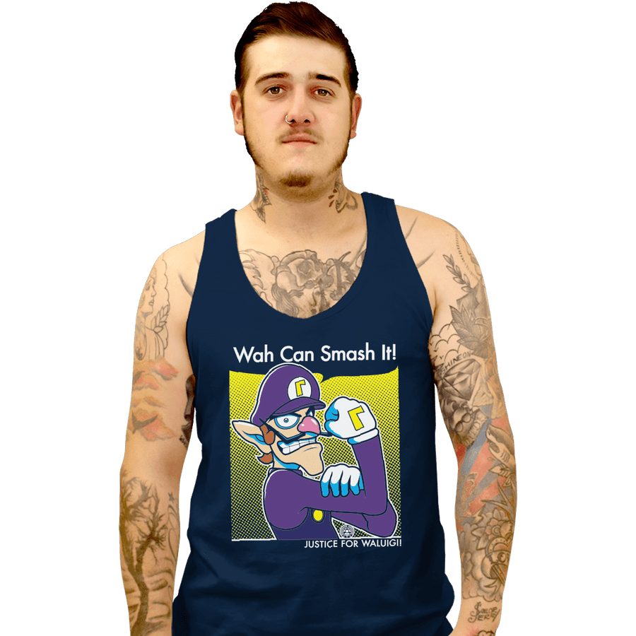 Shirts Tank Top, Unisex / Small / Navy Wah Can Smash It!