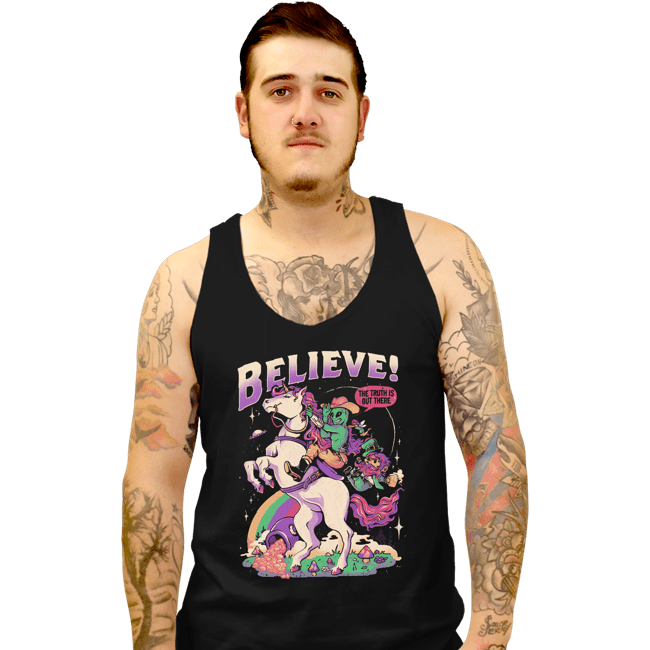 Daily_Deal_Shirts Tank Top, Unisex / Small / Black Believe!