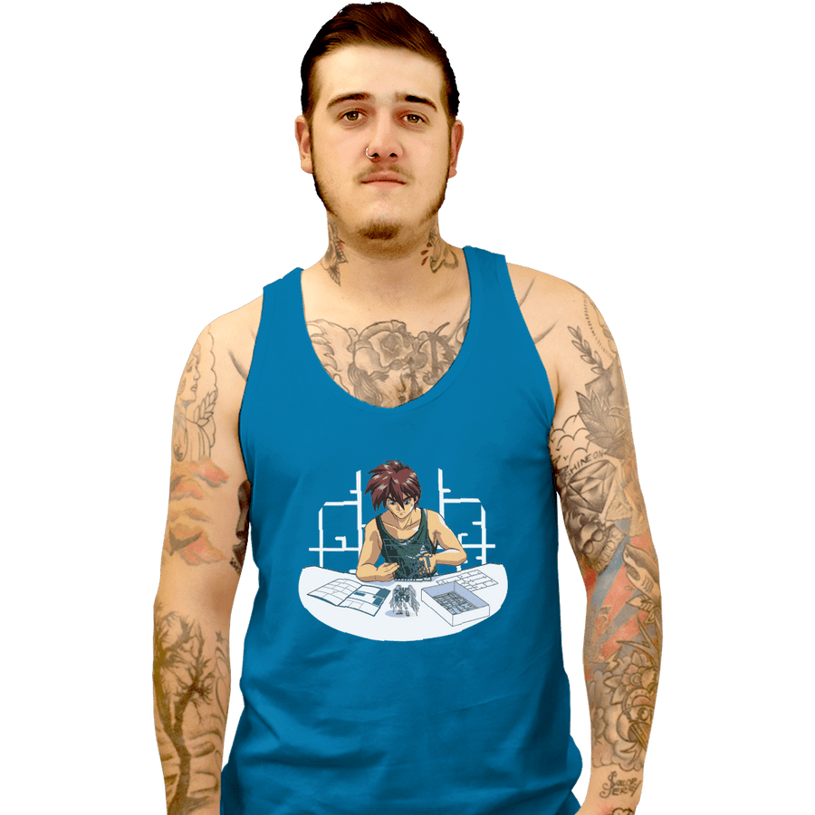 Shirts Tank Top, Unisex / Small / Sapphire Robot Builder