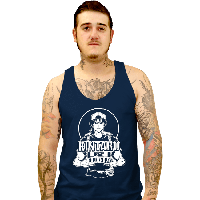 Daily_Deal_Shirts Tank Top, Unisex / Small / Navy Kintaro Is My Goldenboy