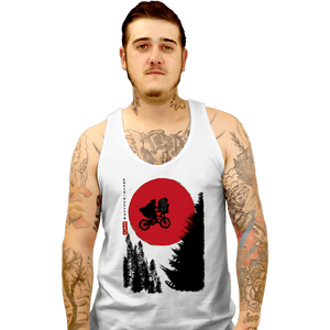 Daily_Deal_Shirts Tank Top, Unisex / Small / White The Extra-Terrestrial in Japan