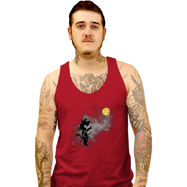 Shirts Tank Top, Unisex / Small / Red Saiyan With Balloon