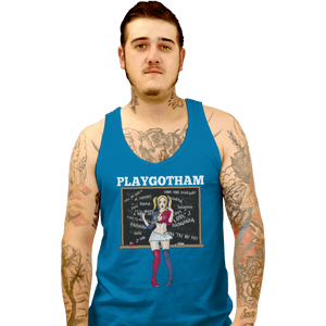 Shirts Tank Top, Unisex / Small / Sapphire Playgotham Harley