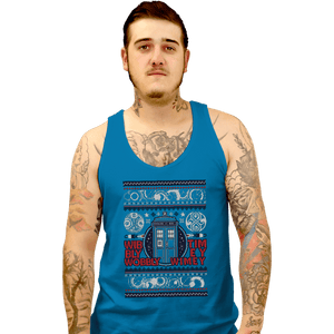 Shirts Tank Top, Unisex / Small / Sapphire Timey Wimey Christmas