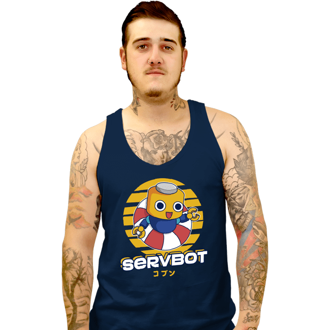 Shirts Tank Top, Unisex / Small / Navy Servbot Summer