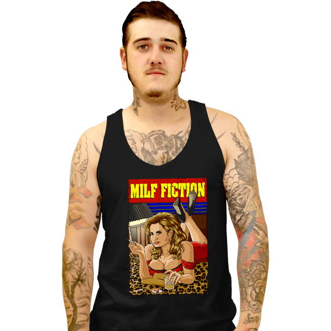 Secret_Shirts Tank Top, Unisex / Small / Black Milf Fiction