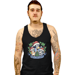 Daily_Deal_Shirts Tank Top, Unisex / Small / Black Bluey Holidays