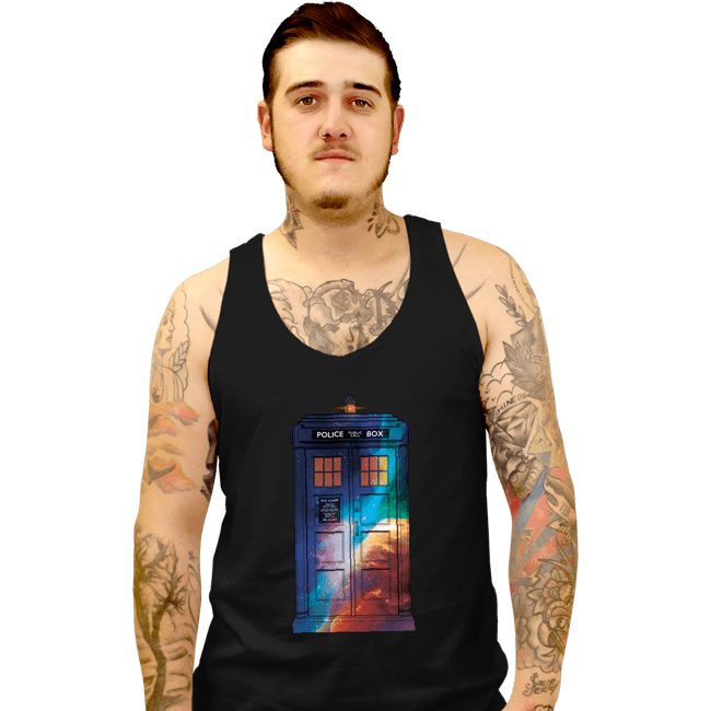 Secret_Shirts Tank Top, Unisex / Small / Black T A R D I S