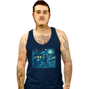 Daily_Deal_Shirts Tank Top, Unisex / Small / Navy Dreams Of Time And Space