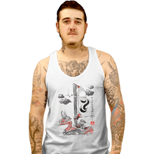 Load image into Gallery viewer, Shirts Tank Top, Unisex / Small / White Sailing With The Wind Sumi-e
