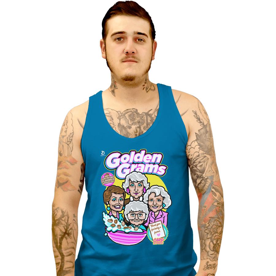 Shirts Tank Top, Unisex / Small / Sapphire Golden Grams