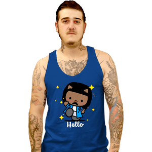 Daily_Deal_Shirts Tank Top, Unisex / Small / Royal Blue Hello