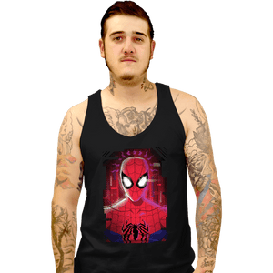 Daily_Deal_Shirts Tank Top, Unisex / Small / Black Glitch Peter Spider