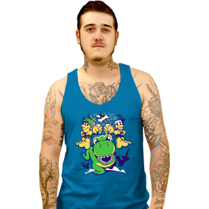 Daily_Deal_Shirts Tank Top, Unisex / Small / Sapphire Caveman Duo