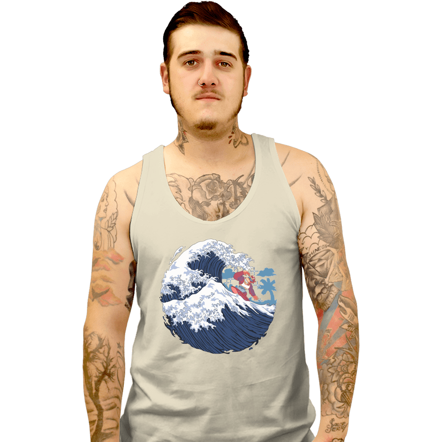 Shirts Tank Top, Unisex / Small / White Funky Wave