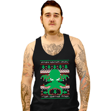 Load image into Gallery viewer, Shirts Tank Top, Unisex / Small / Black Cthulhu Cultist Christmas
