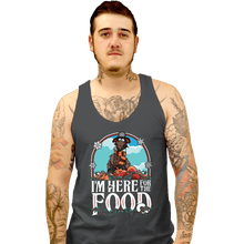 Load image into Gallery viewer, Daily_Deal_Shirts Tank Top, Unisex / Small / Charcoal I&#39;m Here For The Food
