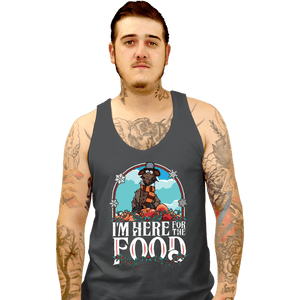 Daily_Deal_Shirts Tank Top, Unisex / Small / Charcoal I'm Here For The Food