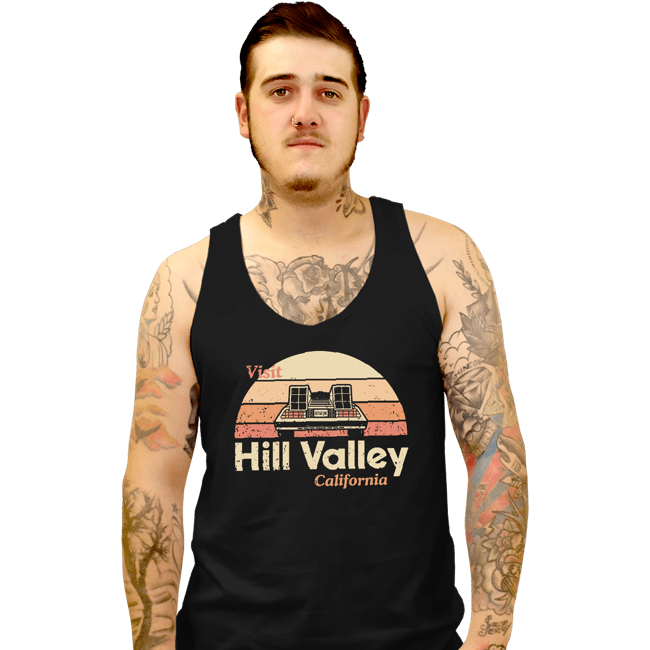 Daily_Deal_Shirts Tank Top, Unisex / Small / Black Visit Hill Valley