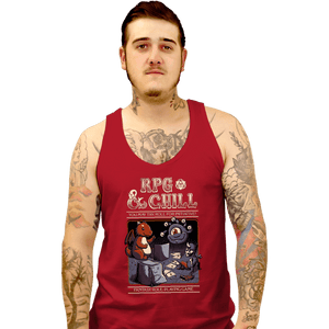 Daily_Deal_Shirts Tank Top, Unisex / Small / Red RPG & Chill