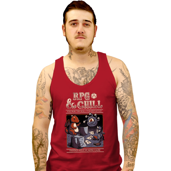 Daily_Deal_Shirts Tank Top, Unisex / Small / Red RPG & Chill