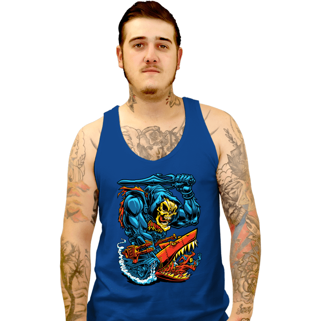 Daily_Deal_Shirts Tank Top, Unisex / Small / Royal Blue Landshark