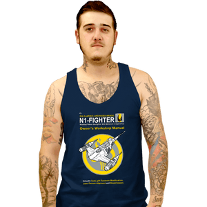 Daily_Deal_Shirts Tank Top, Unisex / Small / Navy N1 Fighter Manual