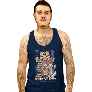 Shirts Tank Top, Unisex / Small / Navy Childhood Heroes