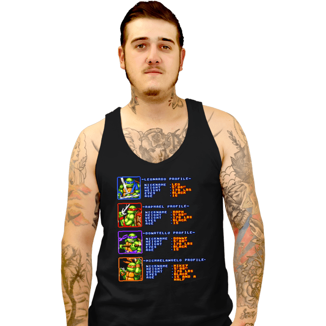 Secret_Shirts Tank Top, Unisex / Small / Black TMNT Profiles