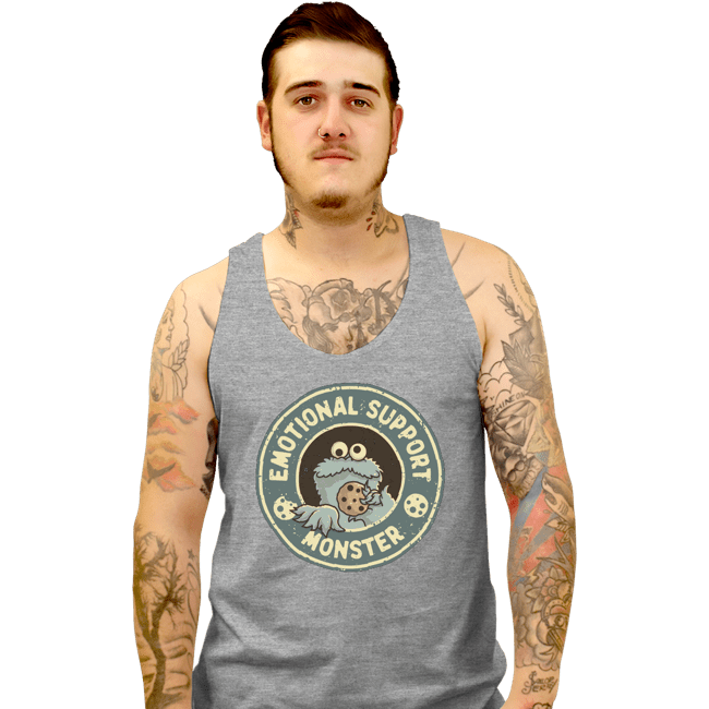 Daily_Deal_Shirts Tank Top, Unisex / Small / Sports Grey Emotional Support Monster