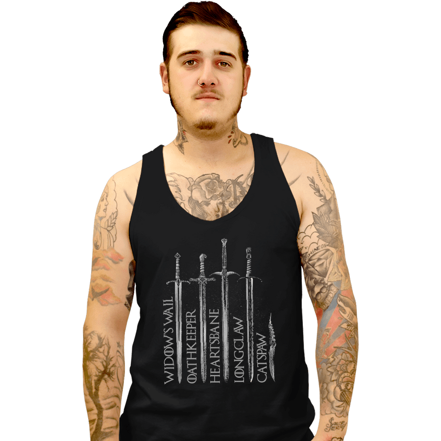 Shirts Tank Top, Unisex / Small / Black Valyrian Steel