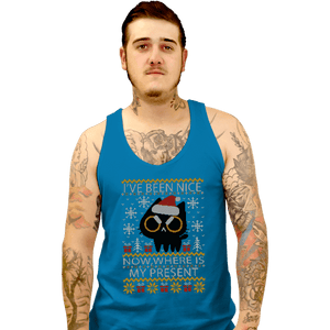 Daily_Deal_Shirts Tank Top, Unisex / Small / Sapphire Where Is My Present