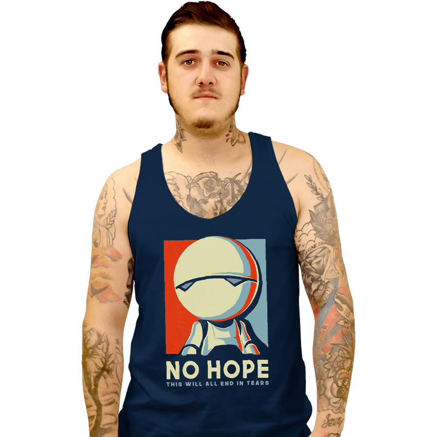 Shirts Tank Top, Unisex / Small / Navy No Hope