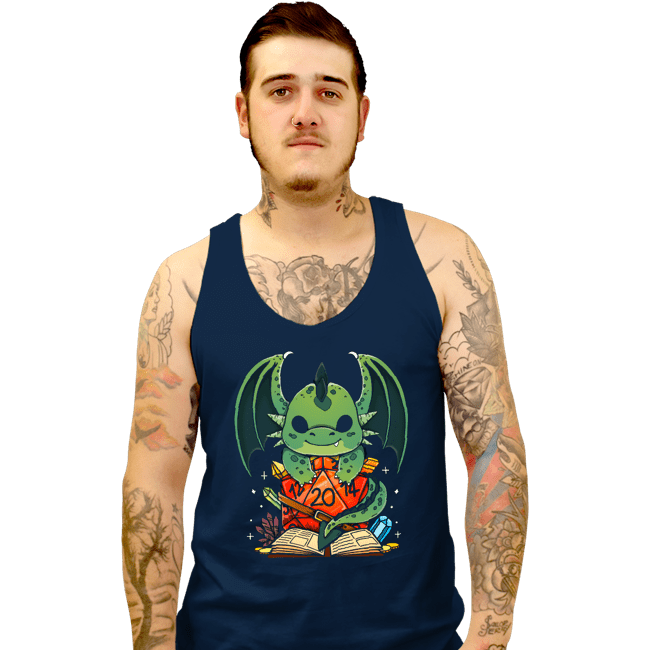 Shirts Tank Top, Unisex / Small / Navy Dragon Dice