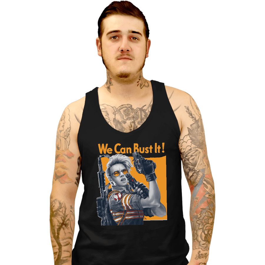 Shirts Tank Top, Unisex / Small / Black We Can Bust It
