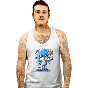 Shirts Tank Top, Unisex / Small / White Little Baby Hedgehog