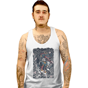 Daily_Deal_Shirts Tank Top, Unisex / Small / White Gundam Blue Dragon