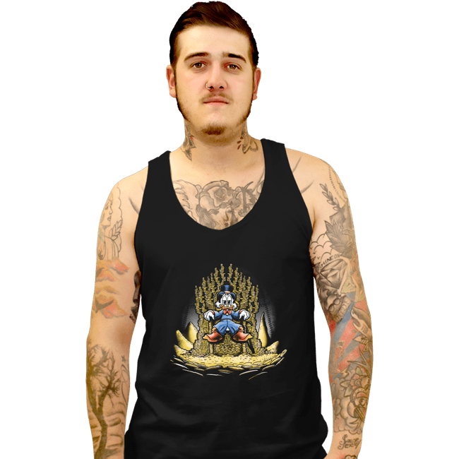 Shirts Tank Top, Unisex / Small / Black Gold Throne