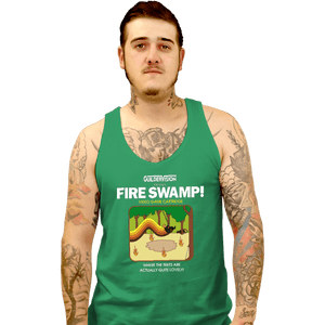 Last_Chance_Shirts Tank Top, Unisex / Small / Sports Grey Retro Fire Swamp