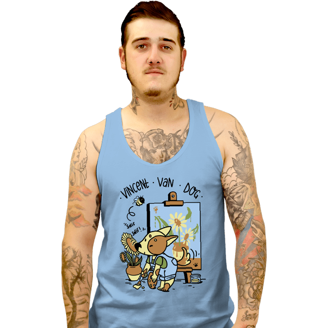 Daily_Deal_Shirts Tank Top, Unisex / Small / Powder Blue Vincent Van Dog