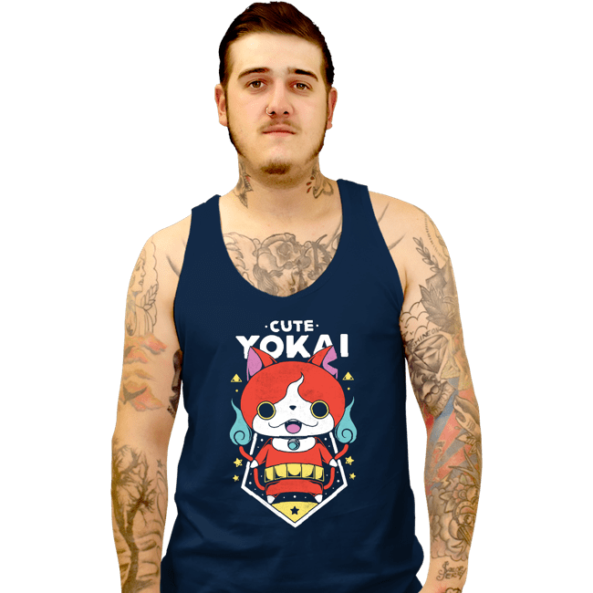Shirts Tank Top, Unisex / Small / Navy Cute Yokai