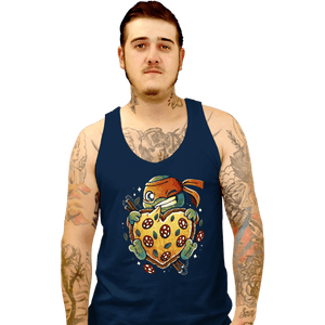 Daily_Deal_Shirts Tank Top, Unisex / Small / Navy Love Pizza