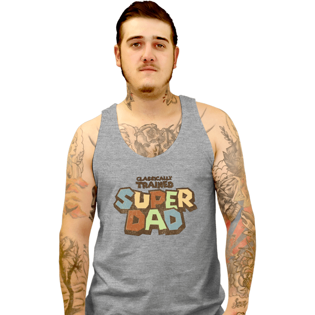 Daily_Deal_Shirts Tank Top, Unisex / Small / Sports Grey Super Dad