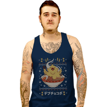 Load image into Gallery viewer, Shirts Tank Top, Unisex / Small / Navy Fat Chocobo Ramen Christmas Sweater
