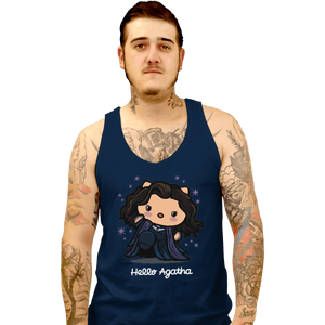 Shirts Tank Top, Unisex / Small / Navy Hello Agatha