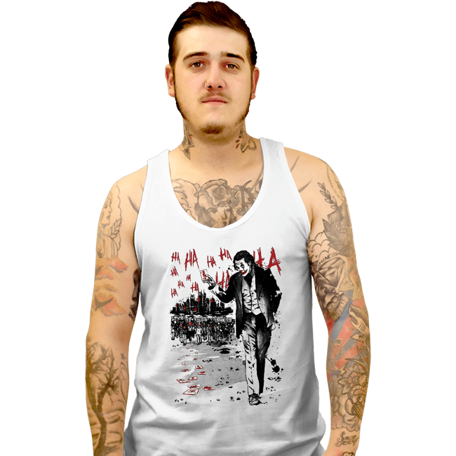 Daily_Deal_Shirts Tank Top, Unisex / Small / White Lone Comedian And Cubs